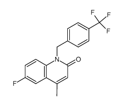 6-Fluoro-4-methyl-1-(4-trifluoromethyl-benzyl)-1H-quinolin-2-one结构式