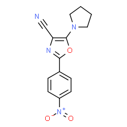 2-(4-nitrophenyl)-5-(pyrrolidin-1-yl)oxazole-4-carbonitrile Structure