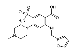 2-furfurylamino-4-(4-methyl-piperazin-1-yl)-5-sulfamoyl-benzoic acid结构式