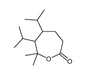 7,7-dimethyl-5,6-di(propan-2-yl)oxepan-2-one结构式