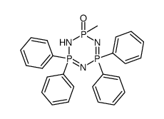 6-Methyl-2,2,4,4-tetraphenyl-1H-2λ5,4λ5-[1,3,5,2,4,6]triazatriphosphinine 6-oxide Structure