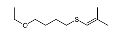 1-ethoxy-4-(2-methylprop-1-enylsulfanyl)butane结构式