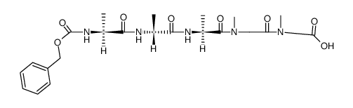 Z-L-Ala-D-Ala-L-Ala-Sar2-OH Structure