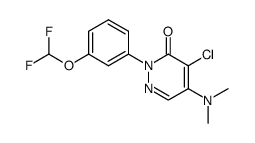 4-chloro-2-(3-difluoromethoxy-phenyl)-5-dimethylamino-2H-pyridazin-3-one结构式