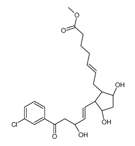 (Z)-7-[(1R)-2β-[(E,S)-5-(3-Chlorophenyl)-3-hydroxy-5-oxo-1-pentenyl]-3α,5α-dihydroxycyclopentan-1α-yl]-5-heptenoic acid methyl ester结构式