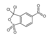 3,3-dichloro-5-nitro-2,1λ6-benzoxathiole 1,1-dioxide结构式