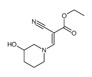 ethyl 2-cyano-3-(3-hydroxypiperidin-1-yl)prop-2-enoate Structure