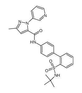 5-Methyl-2-pyridin-3-yl-2H-pyrazole-3-carboxylic acid (2'-tert-butylsulfamoyl-biphenyl-4-yl)-amide Structure