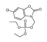 (6-chloro-2-oxo-1,3-benzoxazol-3-yl)methyl diethyl phosphate Structure