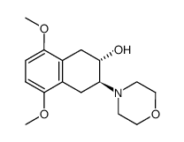 5,8-dimethoxy-3-morpholin-4-yl-1,2,3,4-tetrahydro-naphthalen-2-ol结构式