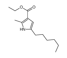 ethyl 5-hexyl-2-methyl-1H-pyrrole-3-carboxylate Structure