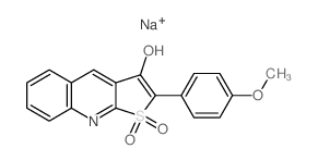 Thieno[2,3-b]quinolin-3-ol, 2-(4-methoxyphenyl)-, 1,1-dioxide, sodium salt结构式
