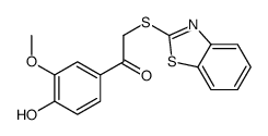 2-(1,3-benzothiazol-2-ylsulfanyl)-1-(4-hydroxy-3-methoxyphenyl)ethanone Structure