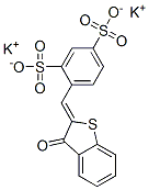 dipotassium 4-[(3-oxobenzo[b]thien-2(3H)-ylidene)methyl]benzene-1,3-disulphonate结构式