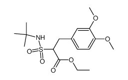 ethyl 2-(N-(tert-butyl)sulfamoyl)-3-(3,4-dimethoxyphenyl)propanoate结构式