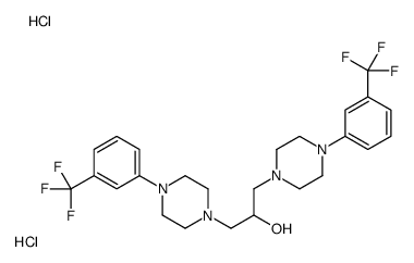 1,3-bis[4-[3-(trifluoromethyl)phenyl]piperazin-1-yl]propan-2-ol,dihydrochloride结构式