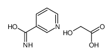 2-hydroxyacetic acid,pyridine-3-carboxamide Structure