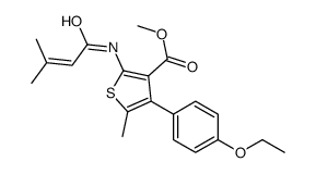 methyl 4-(4-ethoxyphenyl)-5-methyl-2-(3-methylbut-2-enoylamino)thiophene-3-carboxylate Structure