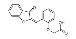 2-[2-[(E)-(3-oxo-1-benzofuran-2-ylidene)methyl]phenoxy]acetic acid Structure