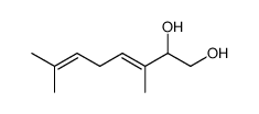 (E)-3,7-dimethyl-octa-3,6-diene-1,2-diol结构式