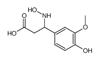 3-(4-hydroxy-3-methoxyphenyl)-3-(hydroxyamino)propanoic acid Structure