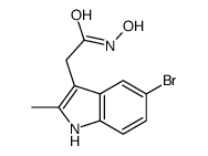 2-(5-bromo-2-methyl-1H-indol-3-yl)-N-hydroxyacetamide结构式