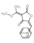 2,4(3H,5H)-Furandione,3-(1-methoxyethylidene)-5-[(phenylamino)methylene]- Structure