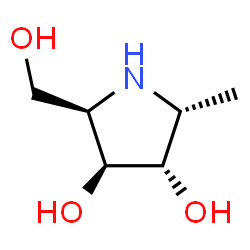 3,4-Pyrrolidinediol,2-(hydroxymethyl)-5-methyl-,(2R,3S,4S,5R)-rel-(9CI) structure