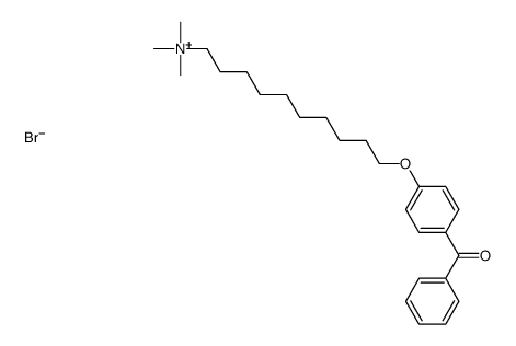 10-(4-benzoylphenoxy)decyl-trimethylazanium,bromide Structure