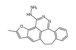 hydrazino-3 methyl-5 dihydro-8,9 benzo[6,7]cyclohepta[1,2,3-de]furo[3,2-h]phtalazine结构式