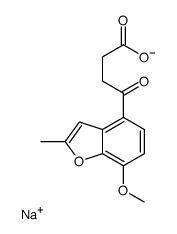 7-Methoxy-2-methyl-γ-oxo-4-benzofuranbutyric acid sodium salt结构式