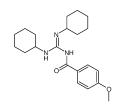 N-(N,N'-dicyclohexylcarbamimidoyl)-4-methoxybenzamide Structure