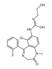 1-[6-chloro-5-(2-fluorophenyl)-1-methyl-2-oxo-3H-1,4-benzodiazepin-7-yl]-3-(2-hydroxyethyl)urea Structure