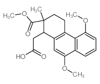 1-Phenanthreneaceticacid, 1,2,3,4-tetrahydro-5,9-dimethoxy-2-(methoxycarbonyl)-2-methyl- Structure