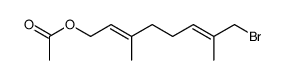 (2E)-8-bromo-3,7-dimethylocta-2,6-dien-1-yl acetate结构式