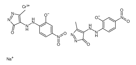 Chromate(1-), bis[2,4-dihydro-4-[(2-hydroxy- 4-nitrophenyl)azo]-5-methyl-3H-pyrazol-3-onato (2-)]-, sodium picture