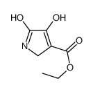 ethyl 4-hydroxy-5-oxo-1,2-dihydropyrrole-3-carboxylate结构式