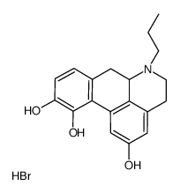 R(-)-2,10,11-三羟基-N-丙基-去甲瑞啡氢溴酸盐结构式