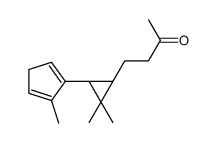 2-Butanone,4-[(1S,3R)-2,2-dimethyl-3-(5-methyl-1,4-cyclopentadien-1-yl)cyclopropyl]-(9CI)结构式