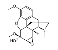 4,5α:7β,8β-diepoxy-3,6β-dimethoxy-17-methylmorphinan-6α-ol结构式