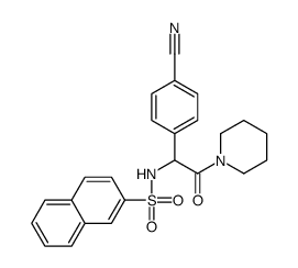 N-[1-(4-cyanophenyl)-2-oxo-2-piperidin-1-ylethyl]naphthalene-2-sulfonamide Structure