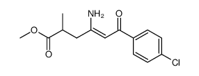4-amino-6-(4-chlorophenyl)-2-methyl-6-oxo-hex-4-enoic acid methyl ester结构式