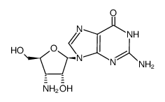 3′-氨基-3′-脱氧鸟苷结构式