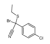 2-bromo-2-(4-chlorophenyl)-2-(ethylthio)acetonitrile Structure