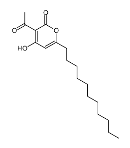 3-acetyl-4-hydroxy-6-undecyl-2H-pyran-2-one Structure