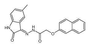 [2]naphthyloxy-acetic acid-(5-methyl-2-oxo-indolin-3-ylidenehydrazide)结构式