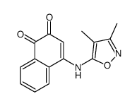 N-(3,4-dimethyl-5-isoxazolyl)-4-amino-1,2-naphthoquinone结构式