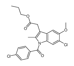 propyl [6-chloro-1-(4-chlorobenzoyl)-5-methoxy-2-methyl-1H-indol-3-yl]acetate Structure