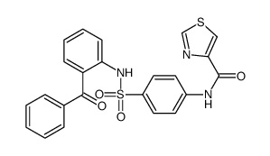 N-[4-[(2-benzoylphenyl)sulfamoyl]phenyl]-1,3-thiazole-4-carboxamide结构式