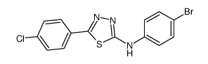 N-(4-bromophenyl)-5-(4-chlorophenyl)-1,3,4-thiadiazol-2-amine结构式